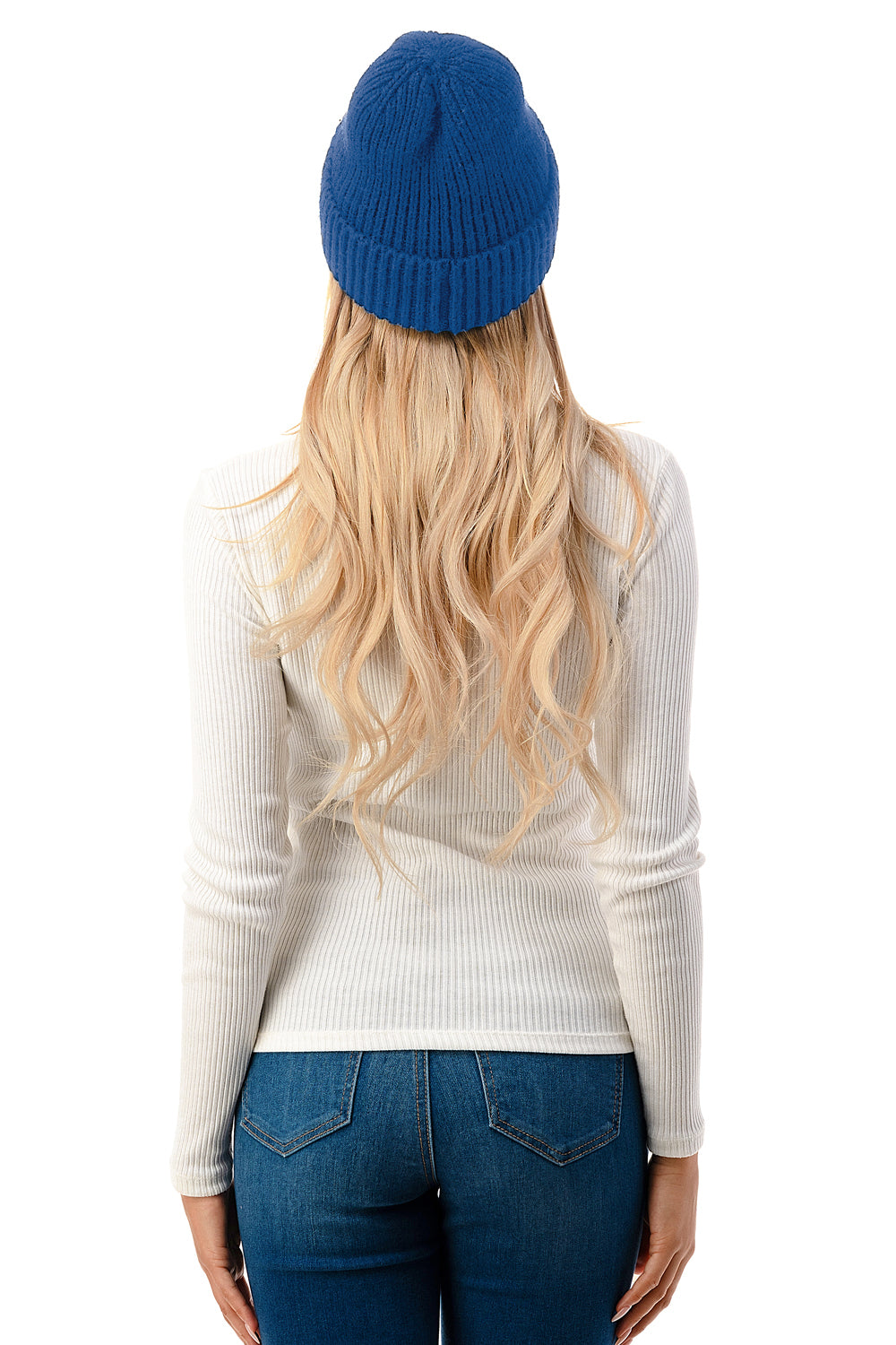 Watch Blue Cap Knit Beanie