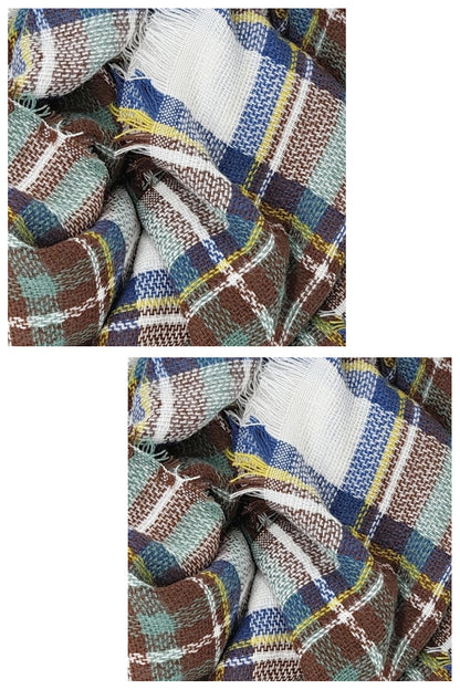 Cozy Plaid Vintage Scarf