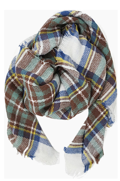 Cozy Plaid Vintage Scarf