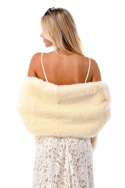 Winter Faux Fur Cape Shrug